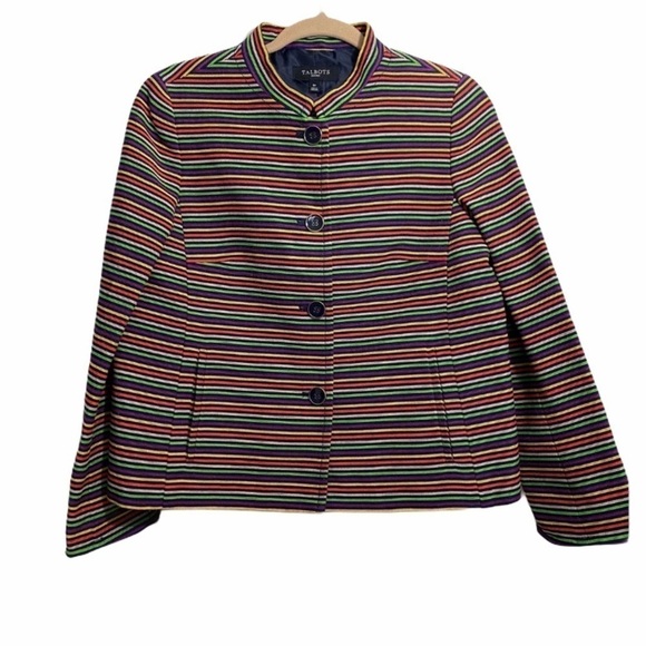 NEW Talbots Skirt Blazer Suit Set rainbow stripes - Picture 13 of 13